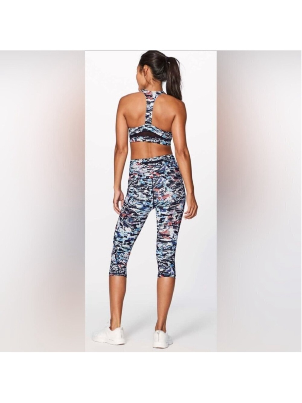 Lululemon Break Free Crop (Nulux 17") Women's Size 6 Culture Clash Starligh - Picture 3 of 12